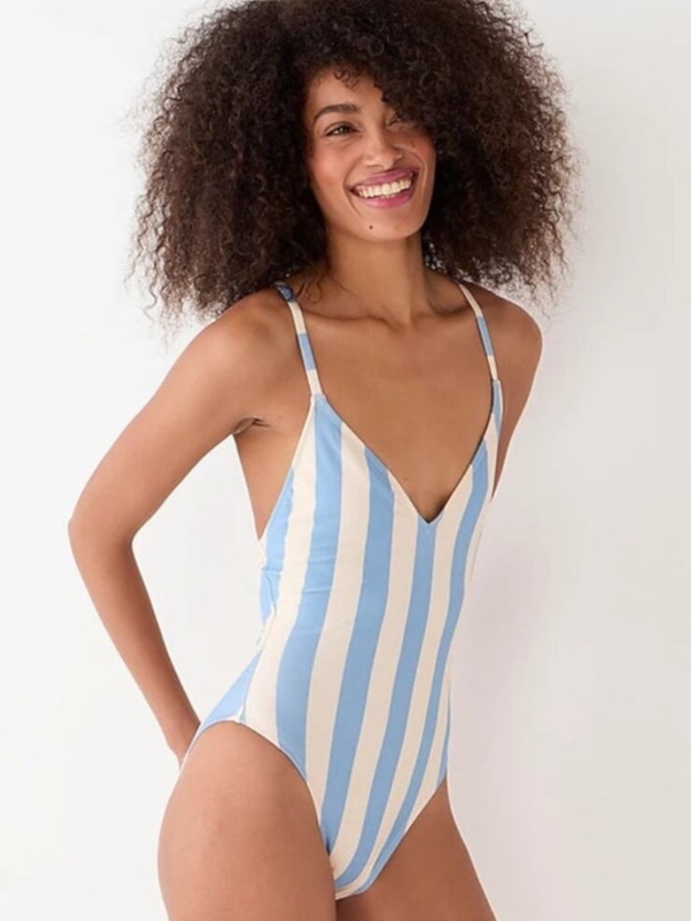 J Crew Cross-Back One Piece Swimsuit